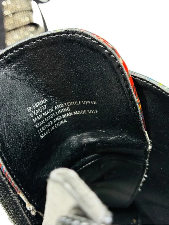 Jessica Simpson Ebrina Plaid Rhinestone Combat Women’s Boots Size 6.5M Straps - Picture 7 of 9